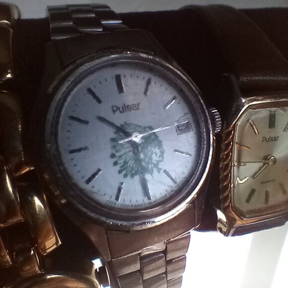 Lot of 5 Vintage Pulsar Watches - 1 Rare Native American Face - Picture 6 of 7